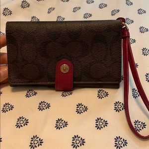Coach phone wristlet